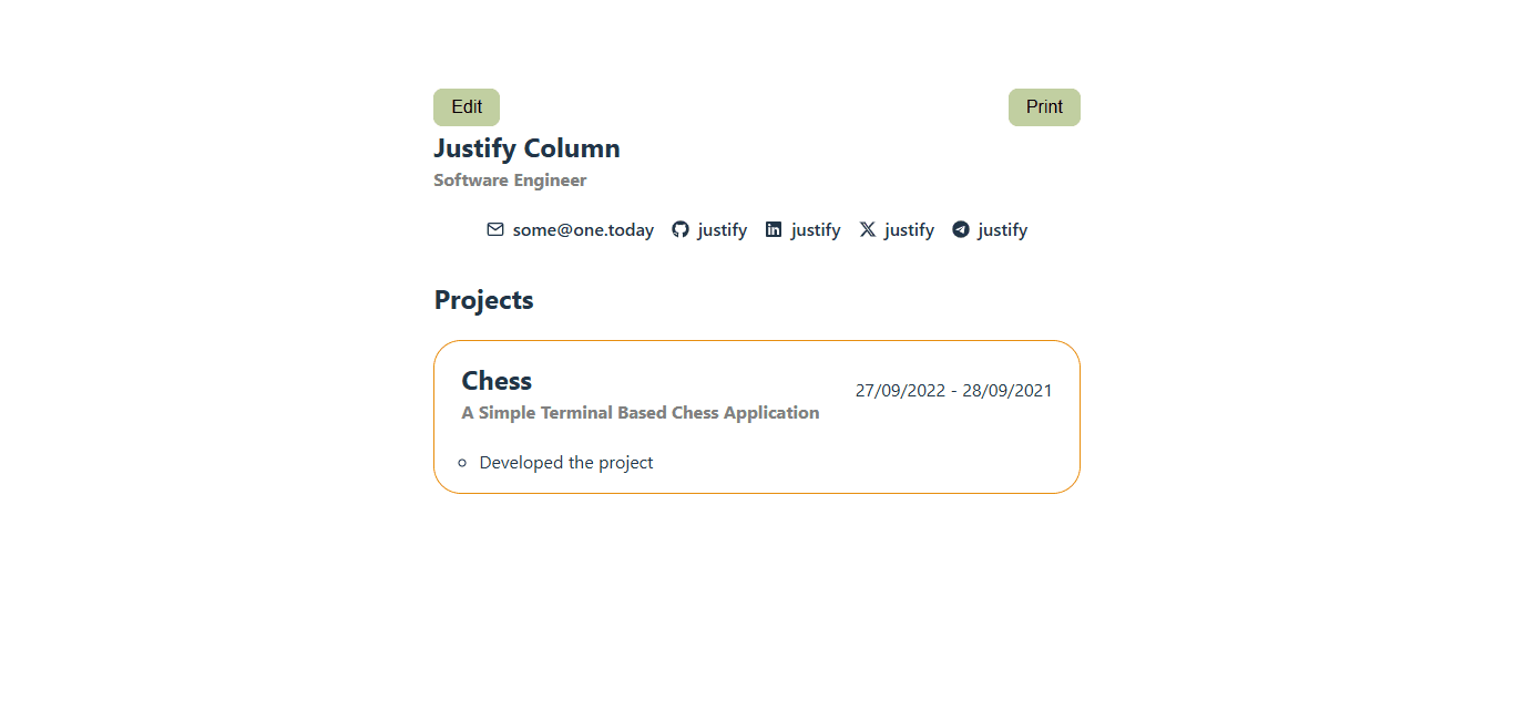 Odin CV Application